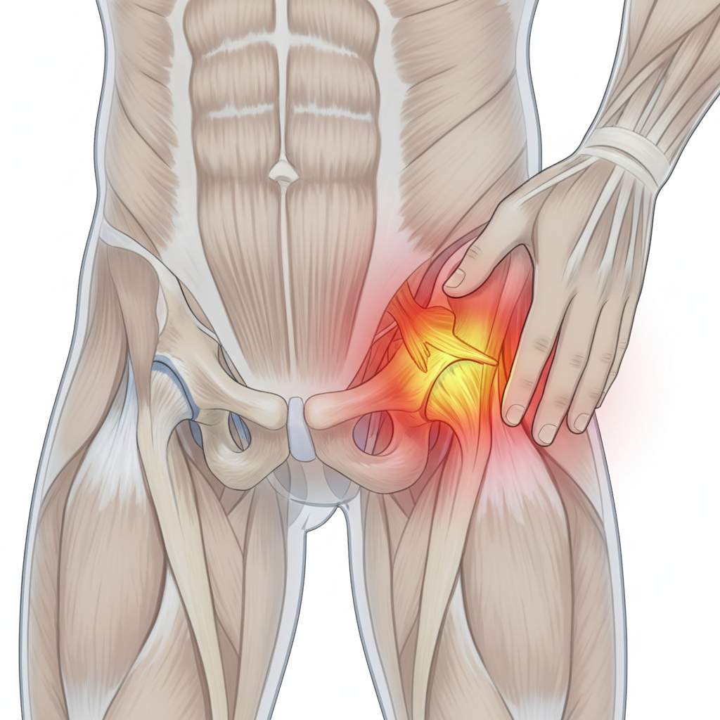 Anatomisk illustrasjon relatert til diagnosen