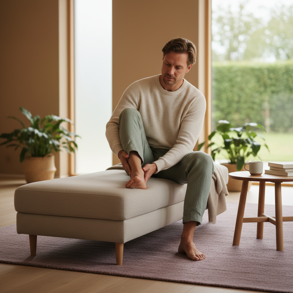 3D anatomisk illustrasjon av Plantar facitt