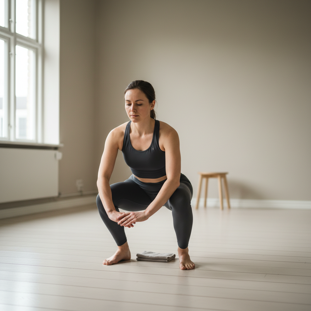 Knebøy med hæl hevet
