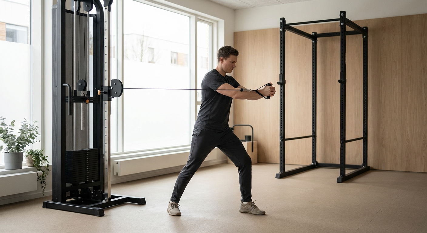 Pallof press med rotasjon